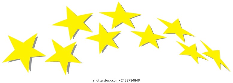 5 Stars White Light Isolated Transparent | Customer Rating | Websites Review, 5 stars, Star vector icons. Set of star symbols isolated. Five stars icon Vector