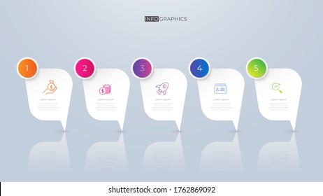 5 step chart origami paper color in Vector and info-graphic template for diagram presentation chart
and business concept with 5 or 6 element options
