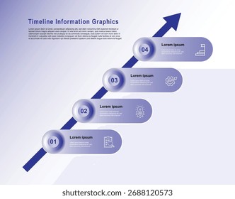 5 pasos de crecimiento gráfico de flujo de negocio Infografía Plantilla elemento de Vector.