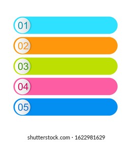 
5 Step  List Colorful Banners Infographic Diagram
.vector design
