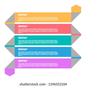 5 step options tag info graphic