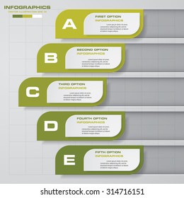 5 steps abstract Infographics vector design template.