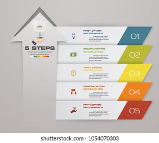 5 steps of arrow Infografics template. for your presentation. EPS 10.
