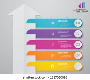 5 steps of arrow infografics template. for your presentation. EPS 10.