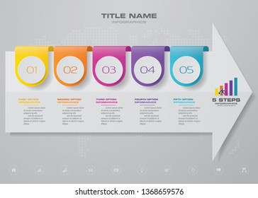 5 steps of arrow infografics template. for your presentation. EPS 10.
