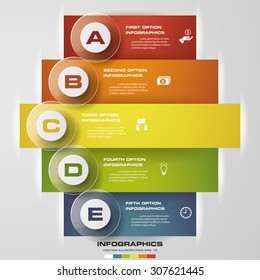 5 steps banner align in a row. design template and marketing icons, Business concept with 5 options, parts, steps or processes. 
