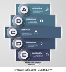 5 steps banner align in a row. design template and marketing icons, Business concept with 5 options, parts, steps or processes.