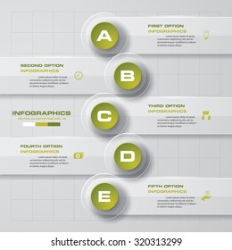 5 Steps Business infographic template. Vector illustration.