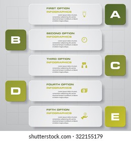 5 Steps Business infographic template. Vector illustration.