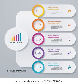 5 steps chart infographics element. EPS 10.	