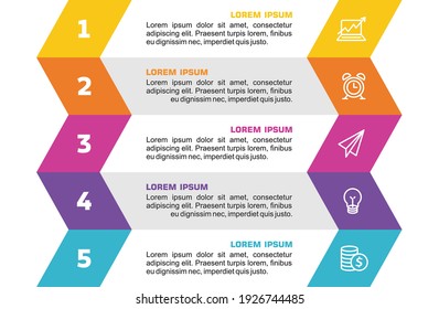 5 steps chart infographics element for presentation. vector illustration. marketing statistic graphic