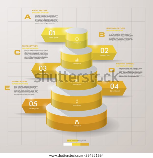 5 Steps Chart Templategraphic Website Layout Stock Vector (Royalty Free ...