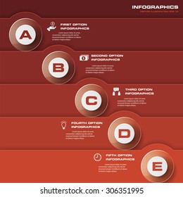 5 Steps color banner. For your presentation. Simple&Editable Vector background. EPS10