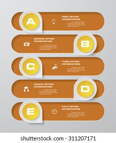 5 Steps color banner. For your presentation. Simple&Editable Vector background. EPS10
