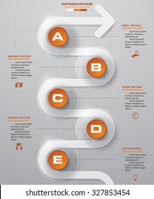 5 steps design Infographic template for business concept.