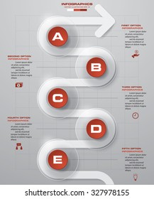 5 steps design Infographic template for business concept.
