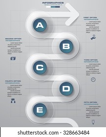 5 steps design Infographic template for business concept.