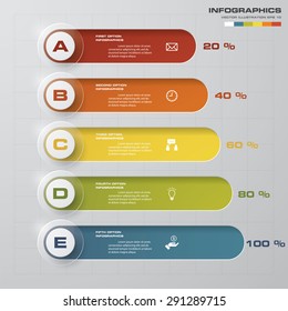 5 steps diagram for your design.Design clean template/graphic or website layout. 
