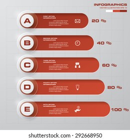 5 steps diagram for your design.Design clean template/graphic or website layout. 