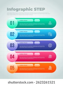 5 Steps Growth Business Infographic Template