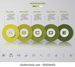 5 Steps Infographic Design Elements for Your Business Vector Illustration.