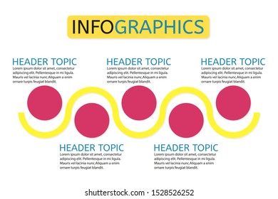 5 Steps Infographic design template fou your business and infomations.workflow layout, process diagram, flow chart, info graph.business processes.