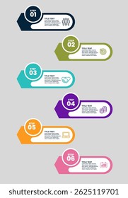 
5 steps infographic design template flowchart with five options
