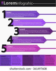 5 steps infographic template. can be used for workflow layout, diagram, number options, progress, timeline