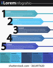 5 steps infographic template. can be used for workflow layout, diagram, number options, progress, timeline