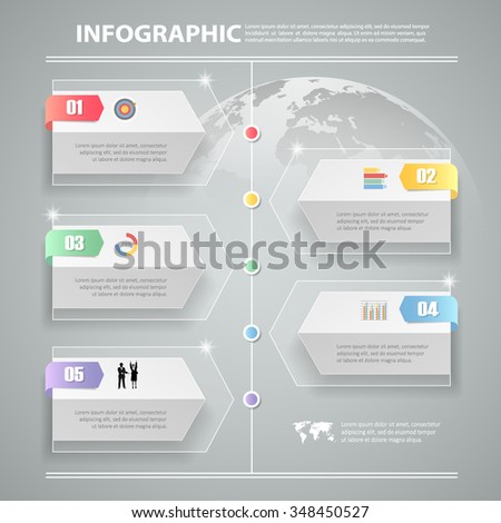 5 steps infographic template. can be used for workflow layout, diagram, number options, progress, timeline
