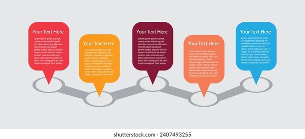 5 Steps Infographics Design Template for graphs, charts, diagrams. Business concept .