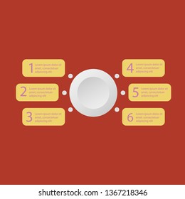 5 steps of modern arrow Infografics template. for your presentation. EPS 10.