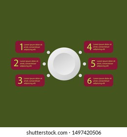 5 steps of modern arrow Infografics template. for your presentation. EPS 10.