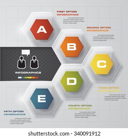 5 steps option template. business concept with 10 options, parts, steps or processes. Can be used for work flow layout, diagram, number options, web design.