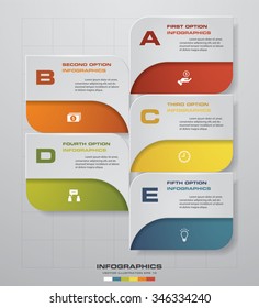 5 steps order diagram. vector web design template. EPS10.