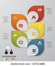 5 steps order modern presentation template.