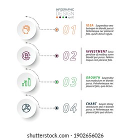 5 steps to present and report results, including explaining the workflow of a business or organization. vector infographic.