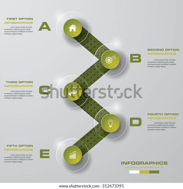 5 Steps Progressprocess Infographics Diagram Vector Stock Vector Royalty Free 312673391 2978