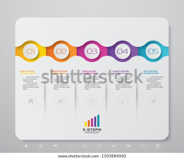 5 Steps Simpleeditable Process Chart Infographics Stockvector Rechtenvrij 1503884060 6576