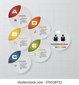 5 steps template for your design and sample text align in triangle form. 5 steps presentation banners template/graphic or website layout. Vector.
