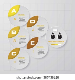 5 steps template for your design and sample text align in triangle form. 5 steps presentation banners template/graphic or website layout. Vector.