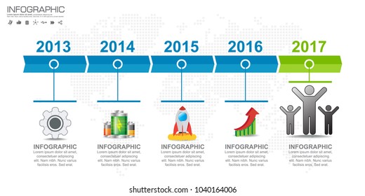 5 steps timeline infographic design vector and icons can be used for workflow layout, diagram, report, web design. Business concept with options, steps or processes.