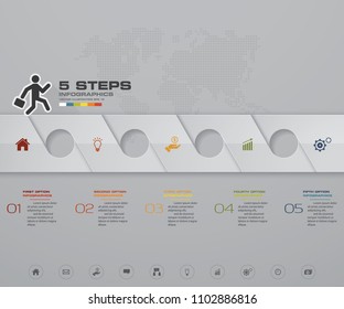 5 steps of timeline Infographic template. for your presentation. EPS 10.