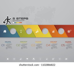 5 steps of timeline Infographic template. for your presentation. EPS 10.