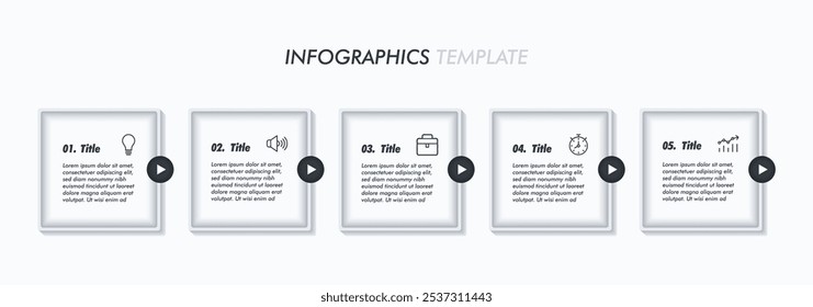 5 steps timeline infographic template