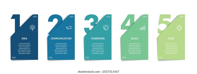 5 etapas linha do tempo modelo infográfico