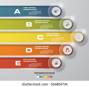 5 steps vector for infographic. Template for diagram. EPS10