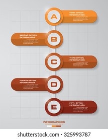 5 Steps/Timeline Business infographic template. Vector illustration.