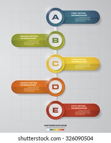 5 Steps/Timeline Business infographic template. Vector illustration.