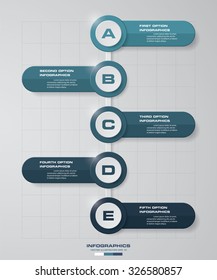 5 Steps/Timeline Business infographic template. Vector illustration.